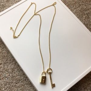Lock and Key Long Necklace